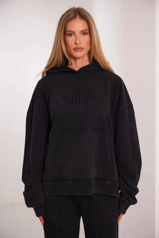The Embossed Hoodie - Charcoal sold by MARS THE LABEL