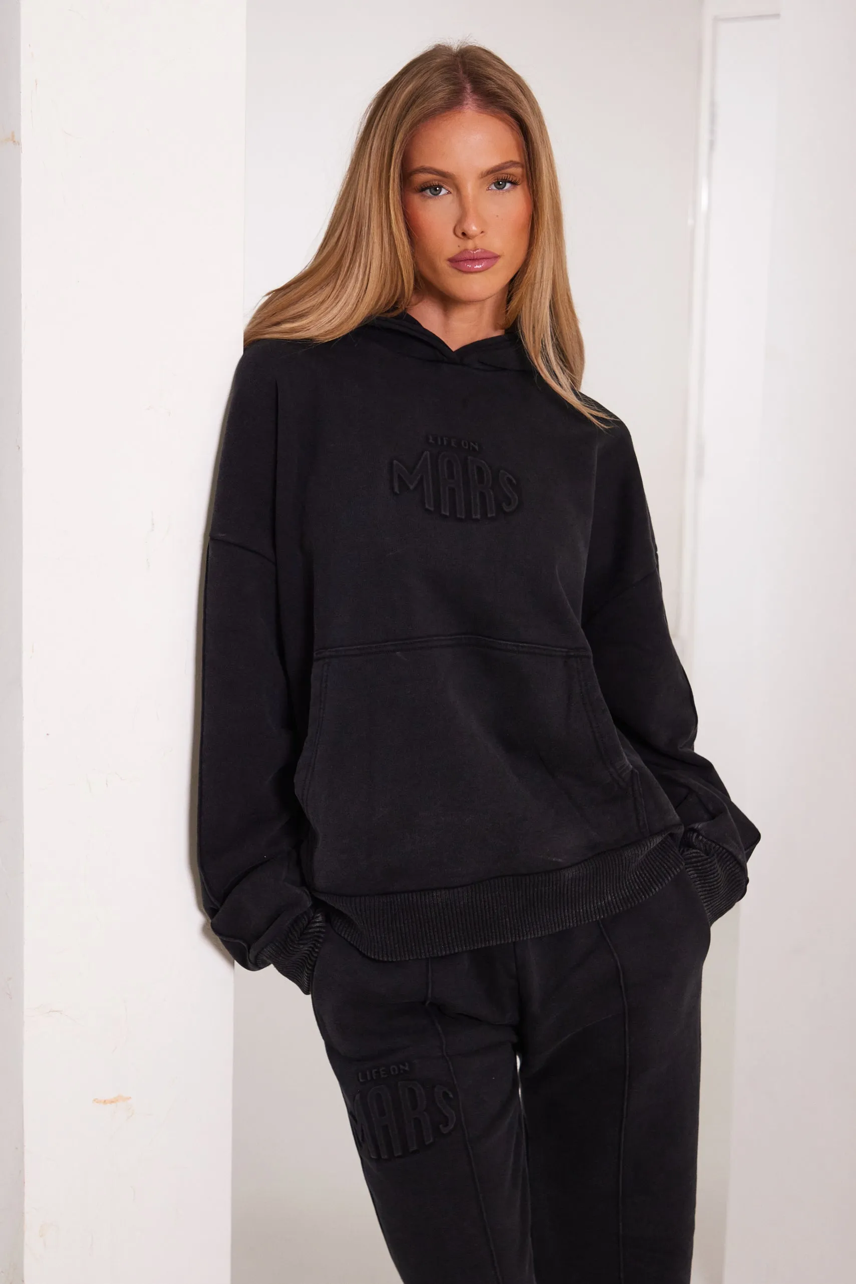 The Embossed Hoodie - Charcoal sold by MARS THE LABEL product image thumbnail 2