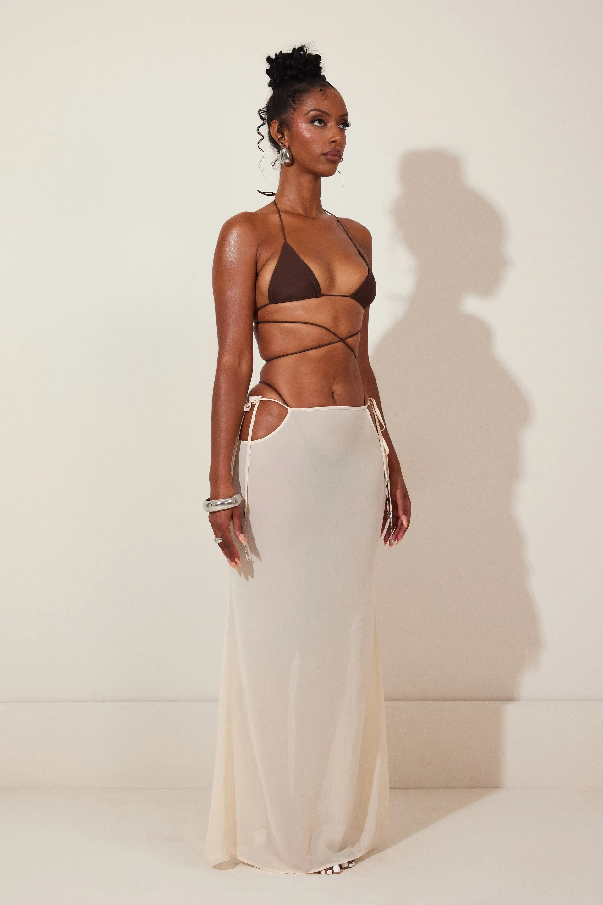 The Clementine Maxi Skirt - Cream sold by MARS THE LABEL product image thumbnail 2