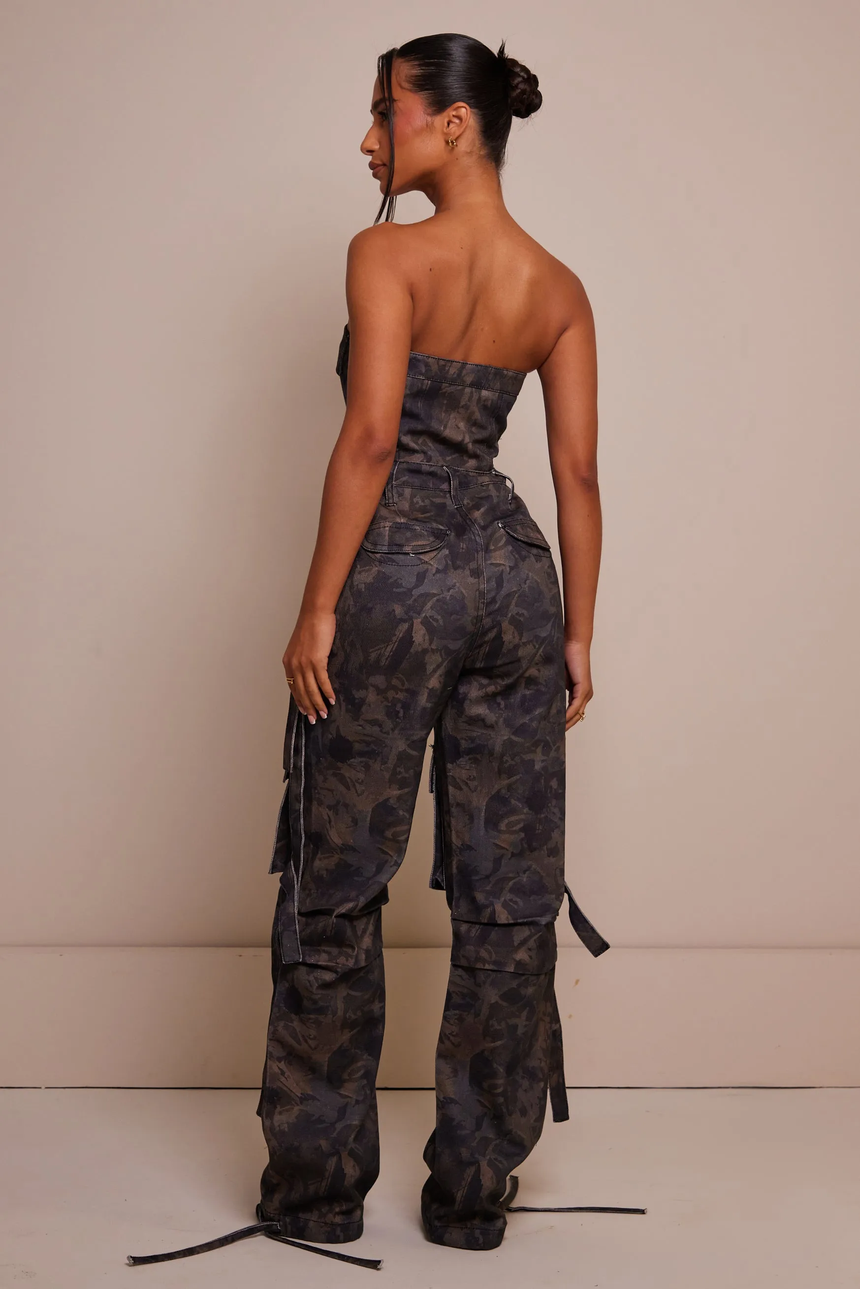 Bandeau cargo jumpsuit - Light Print sold by MARS THE LABEL product image thumbnail 5