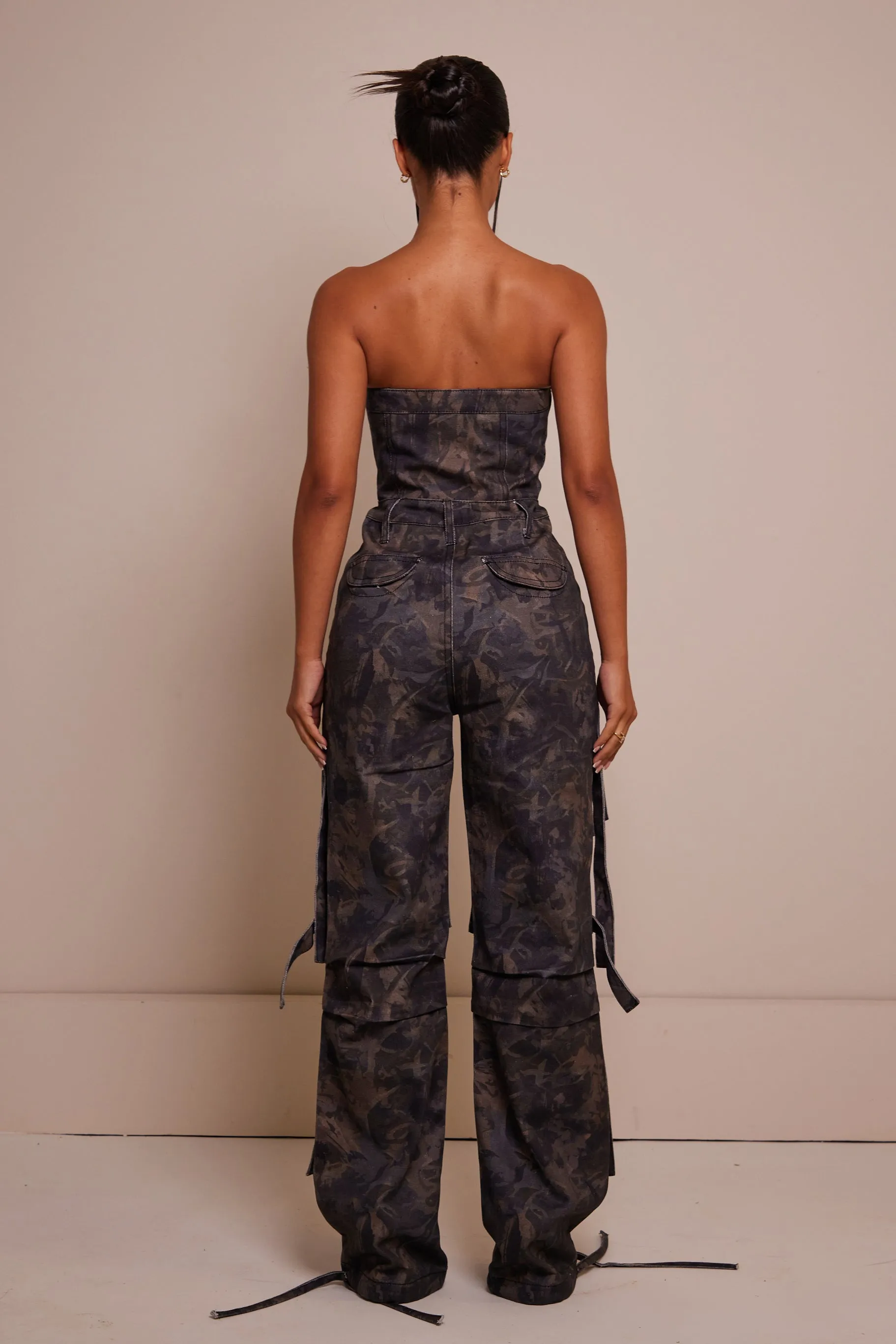 Bandeau cargo jumpsuit - Light Print sold by MARS THE LABEL product image thumbnail 3