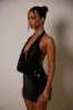 The deep cowl sequin mini- Black sequin sold by MARS THE LABEL