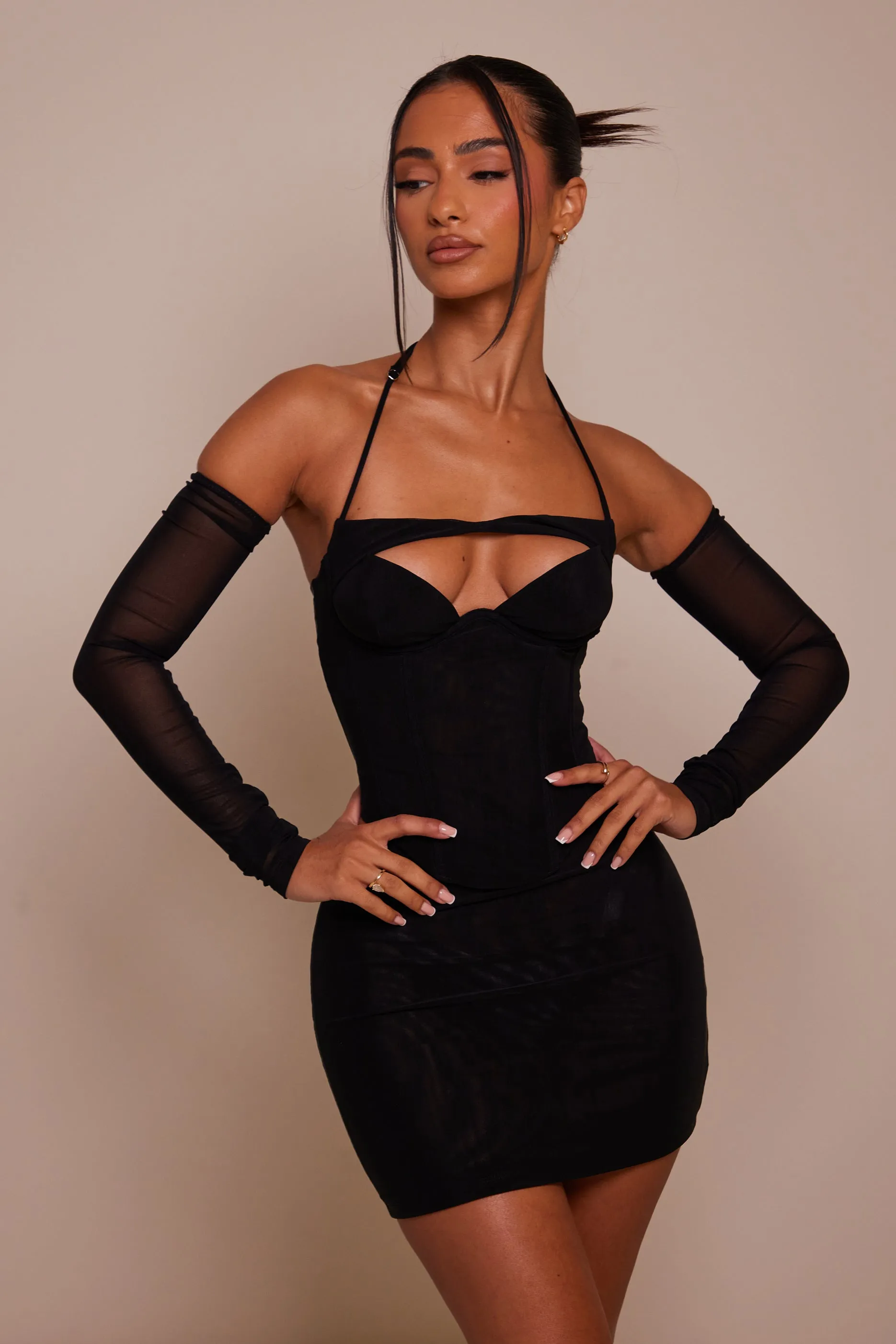 The cut out panel set with sleeves - Black sold by MARS THE LABEL product image thumbnail 4