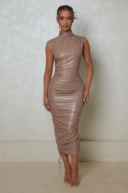 The Margot Midaxi - Taupe sold by MARS THE LABEL