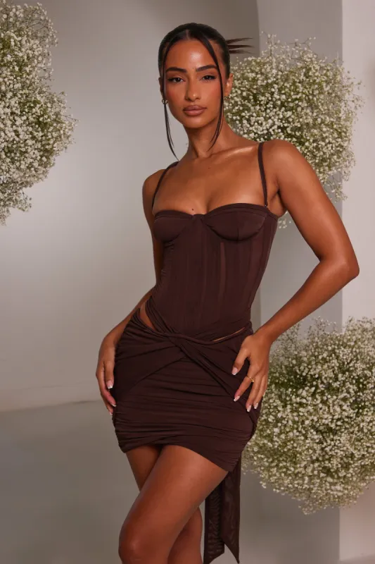 The mesh panel body set - Brown sold by MARS THE LABEL