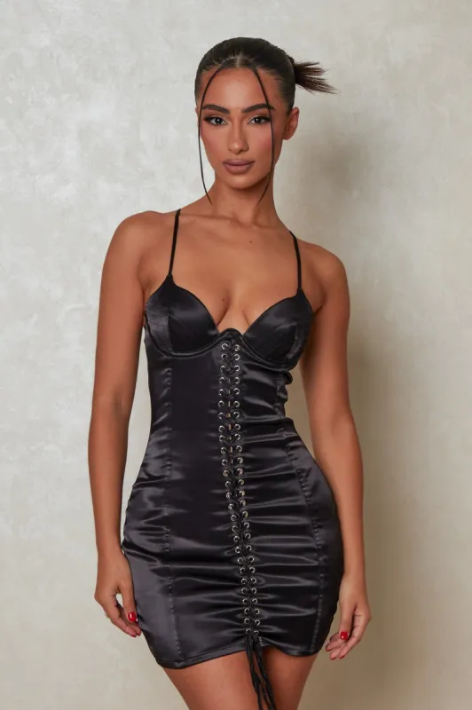 The Dusk mini dress- Black sold by MARS THE LABEL