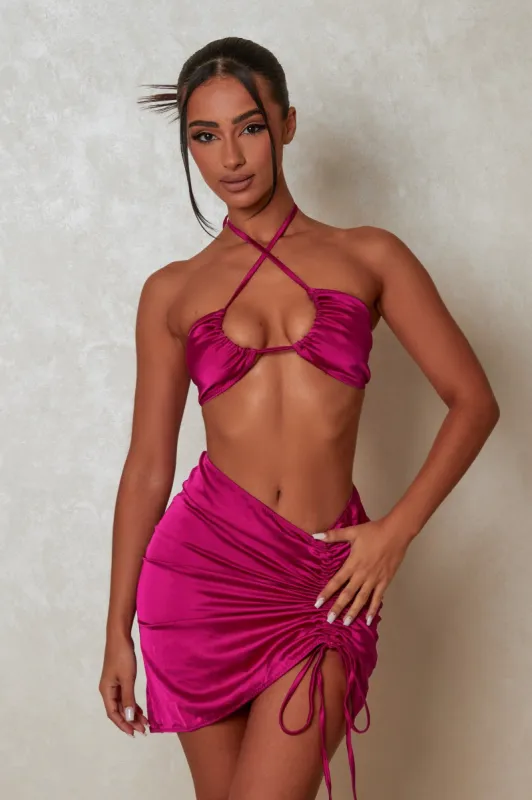 The Satin Bahama Set – Fuchsia sold by MARS THE LABEL