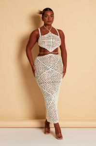 The Crochet Maxi - Cream sold by MARS THE LABEL