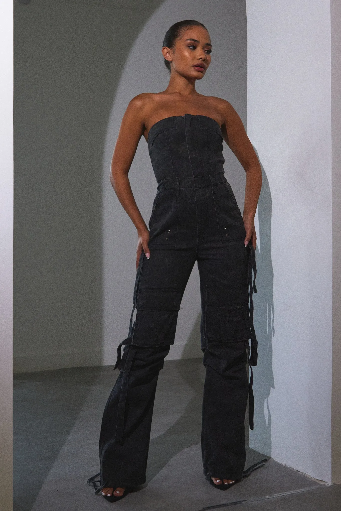 Bandeau cargo jumpsuit - Print sold by MARS THE LABEL product image thumbnail 3