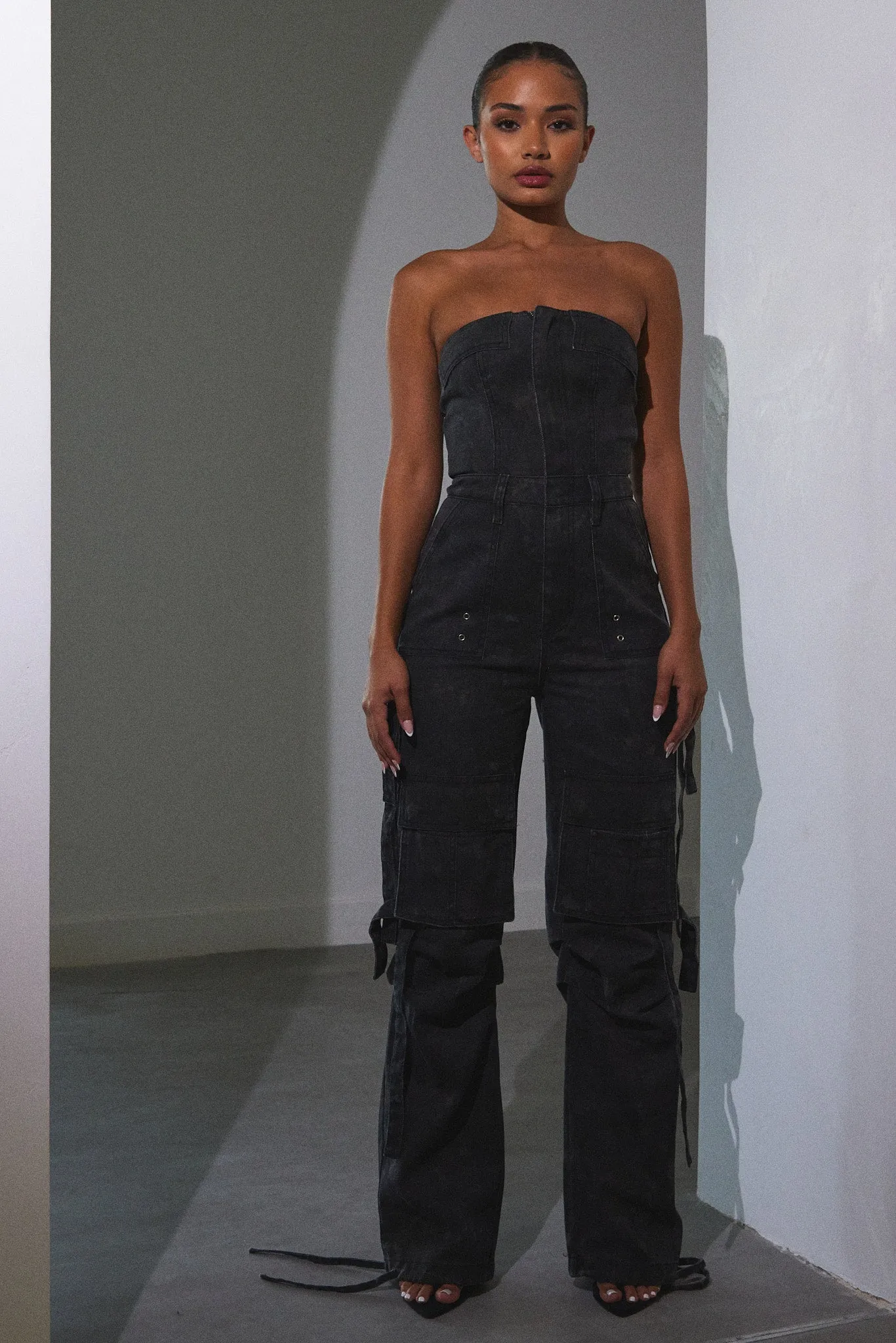 Bandeau cargo jumpsuit - Print sold by MARS THE LABEL