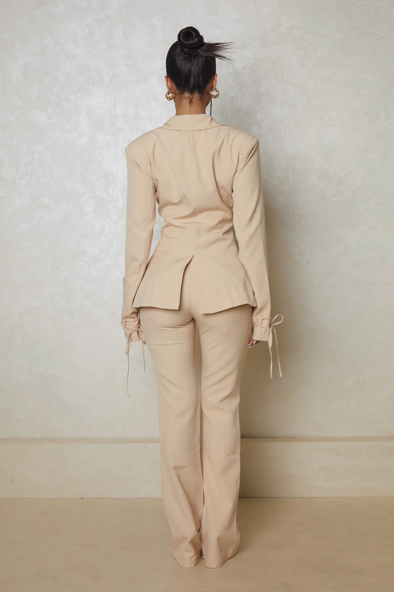 The wide leg trouser- Cream sold by MARS THE LABEL product image thumbnail 4