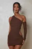 The One sleeve mesh mini- Brown sold by MARS THE LABEL