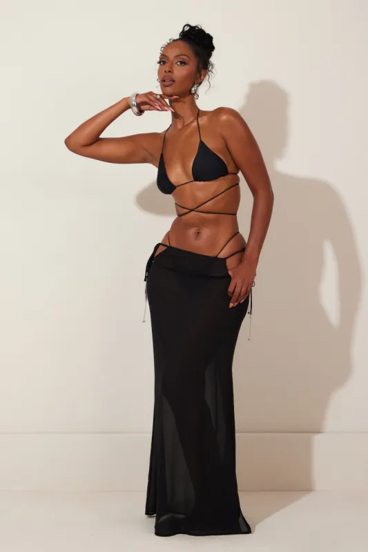 The Clementine Maxi Skirt - Black sold by MARS THE LABEL