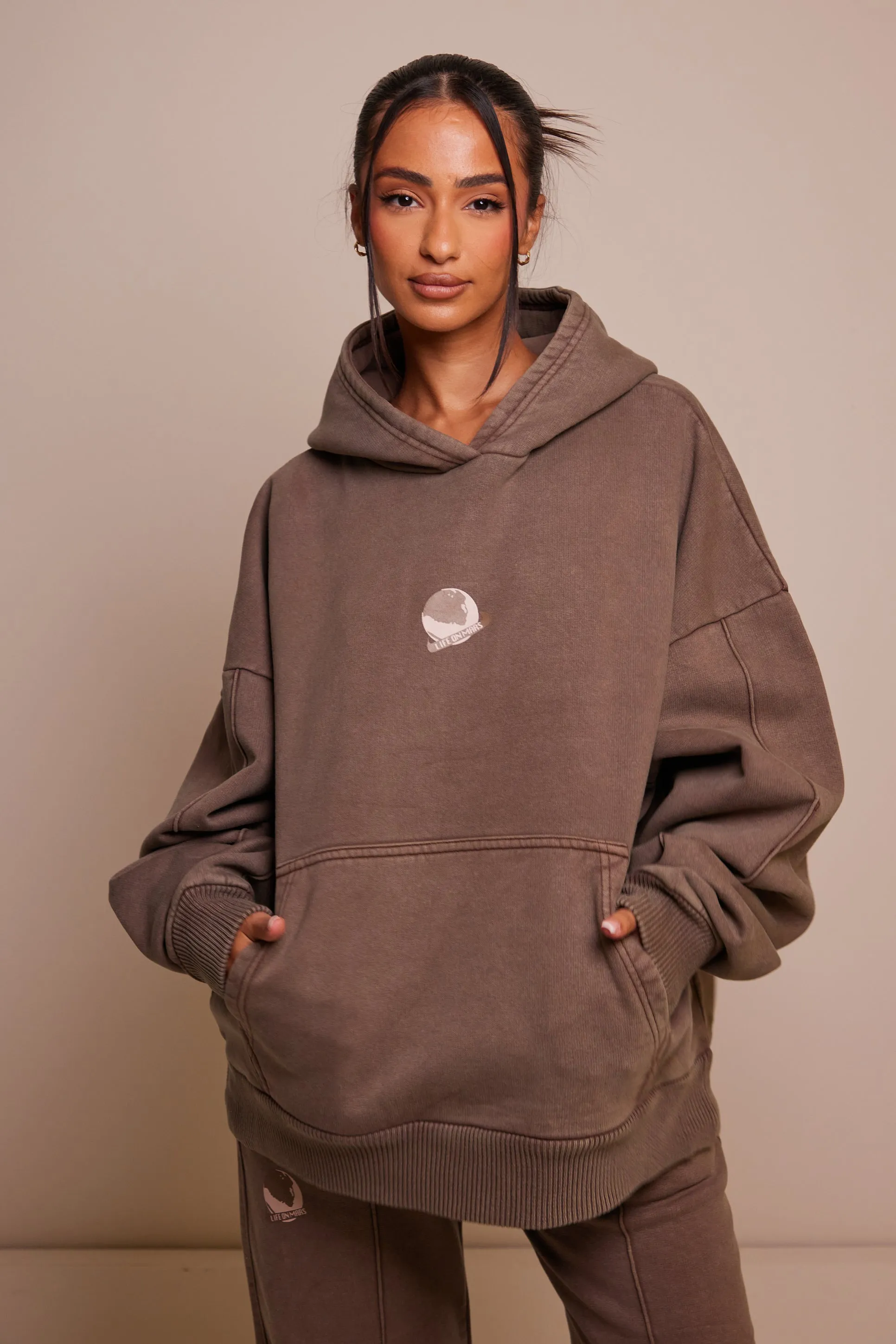 The Planet Hoodie - Chocolate Brown sold by MARS THE LABEL