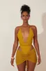 Mesh ruched coverup skirt - Mustard sold by MARS THE LABEL