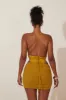 Mesh ruched coverup skirt - Mustard sold by MARS THE LABEL