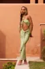 The pleated halter maxi dress- Sage sold by MARS THE LABEL