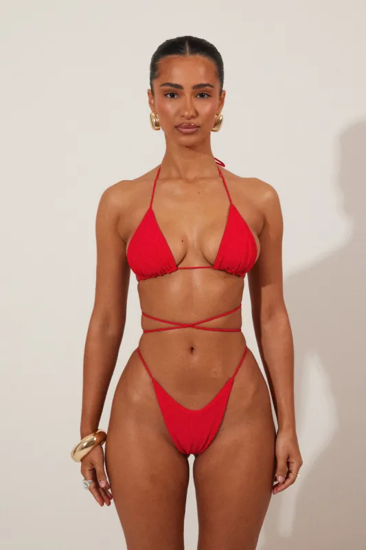 The Teeny Bikini - Red sold by MARS THE LABEL