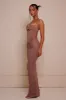 The Lace cup corset midaxi set - Mauve sold by MARS THE LABEL