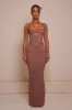 The Lace cup corset midaxi set - Mauve sold by MARS THE LABEL