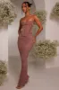 The Lace cup corset midaxi set - Mauve sold by MARS THE LABEL