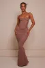 The Lace cup corset midaxi set - Mauve sold by MARS THE LABEL