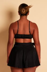The Baby Satin Crop Top - Black sold by MARS THE LABEL
