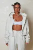 The Essentials Cropped Jacket - Marl Grey sold by MARS THE LABEL
