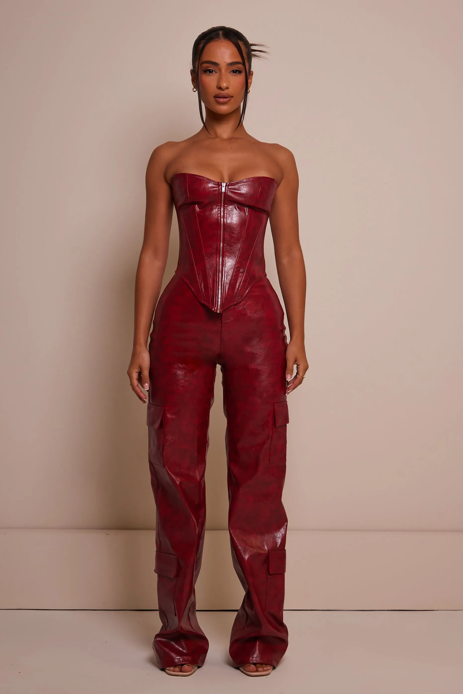 The Cinch Corset - Deep Red sold by MARS THE LABEL product image thumbnail 2