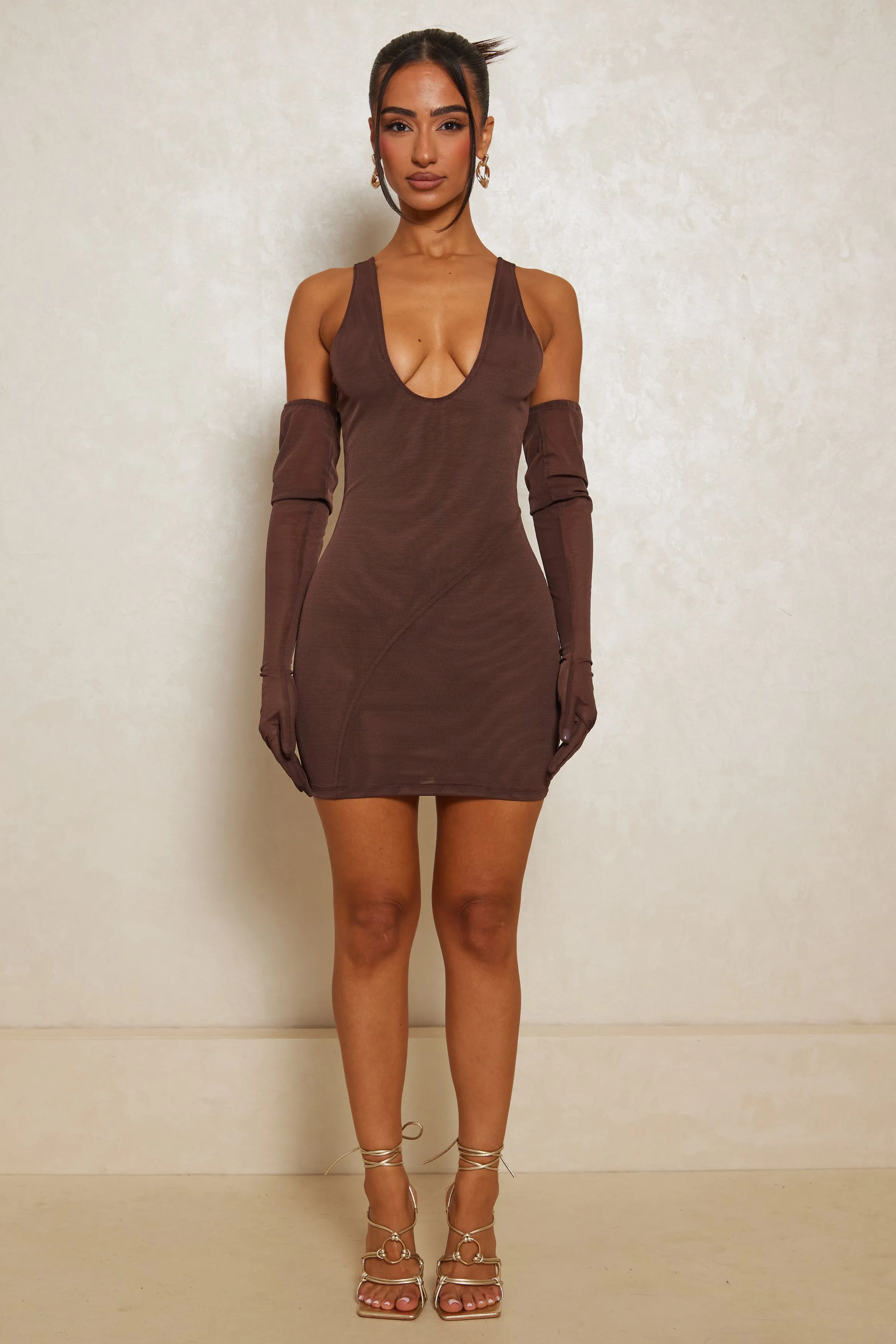 The mesh mini with gloves - Brown sold by MARS THE LABEL product image thumbnail 5