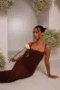 The cup ruched maxi - Brown sold by MARS THE LABEL
