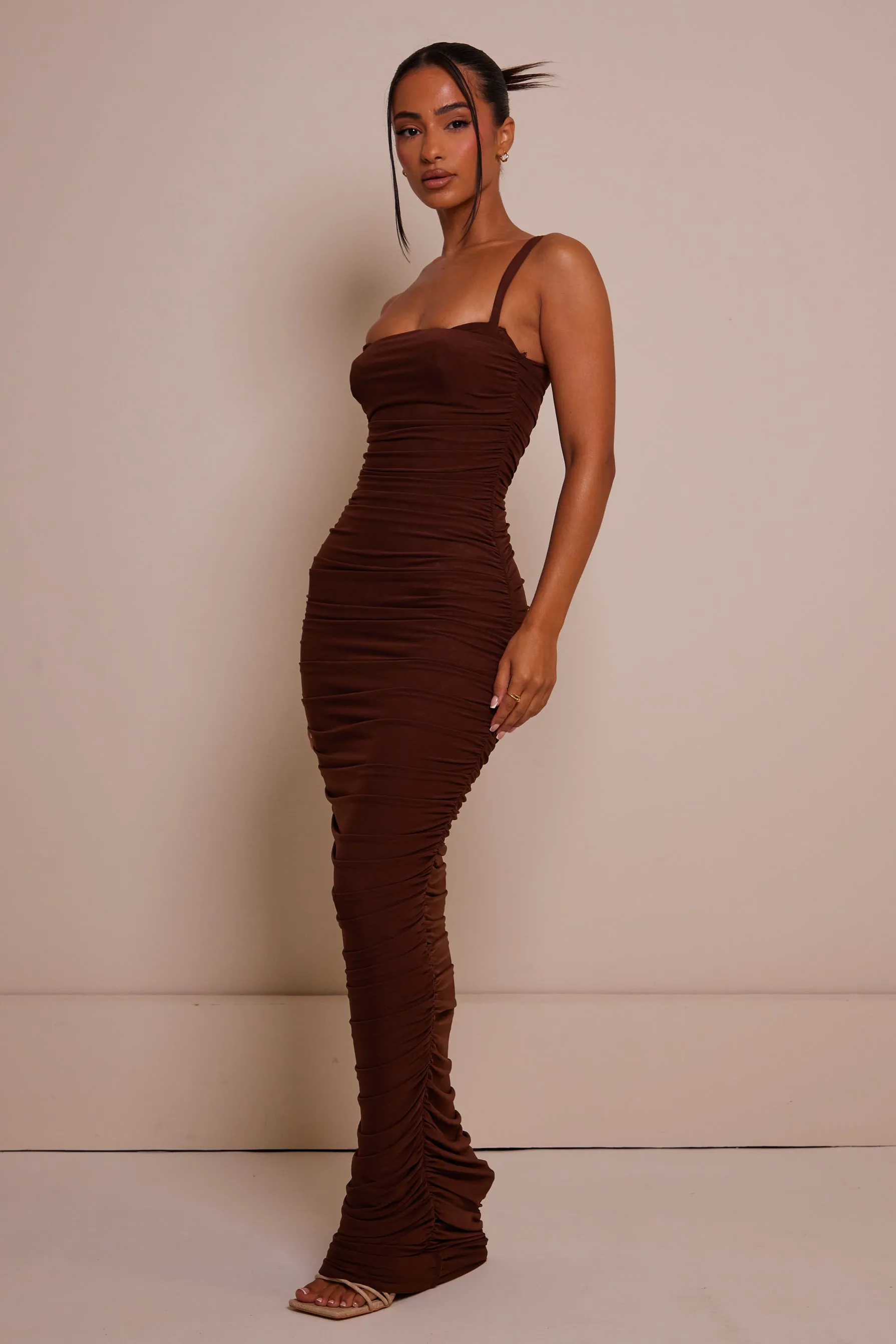 The cup ruched maxi - Brown sold by MARS THE LABEL product image thumbnail 5