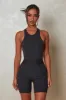 The Signature Racerback Bodysuit - Charcoal sold by MARS THE LABEL