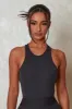 The Signature Racerback Bodysuit - Charcoal sold by MARS THE LABEL