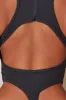 The Signature Racerback Bodysuit - Charcoal sold by MARS THE LABEL