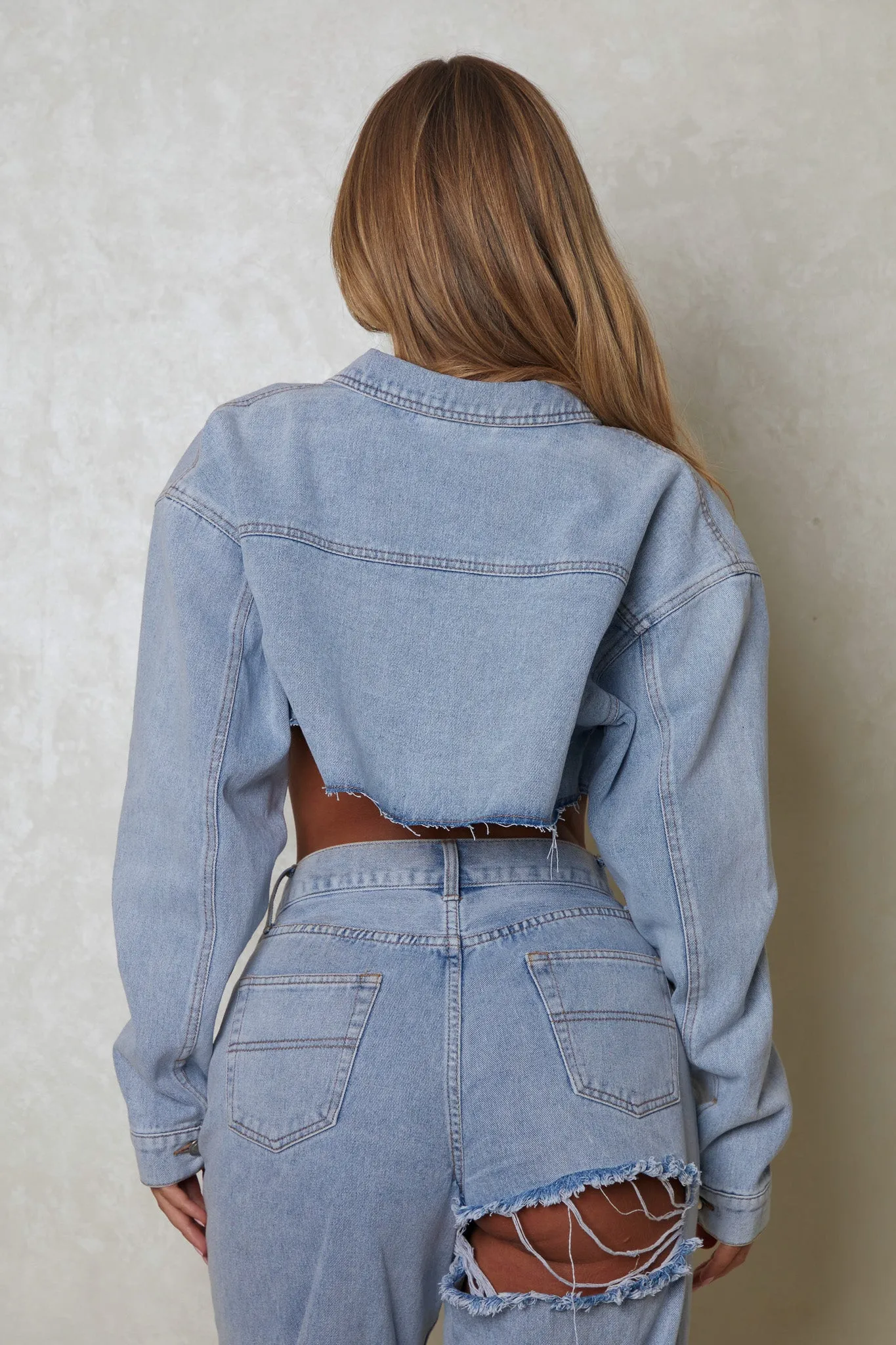 The Denim oversized jacket- Light wash sold by MARS THE LABEL product image thumbnail 3