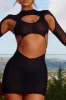 The cut out mesh mini- Black sold by MARS THE LABEL