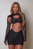 The cut out mesh mini- Black sold by MARS THE LABEL