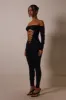 The Cut out lace up jumpsuit- Black sold by MARS THE LABEL