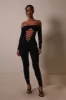 The Cut out lace up jumpsuit- Black sold by MARS THE LABEL