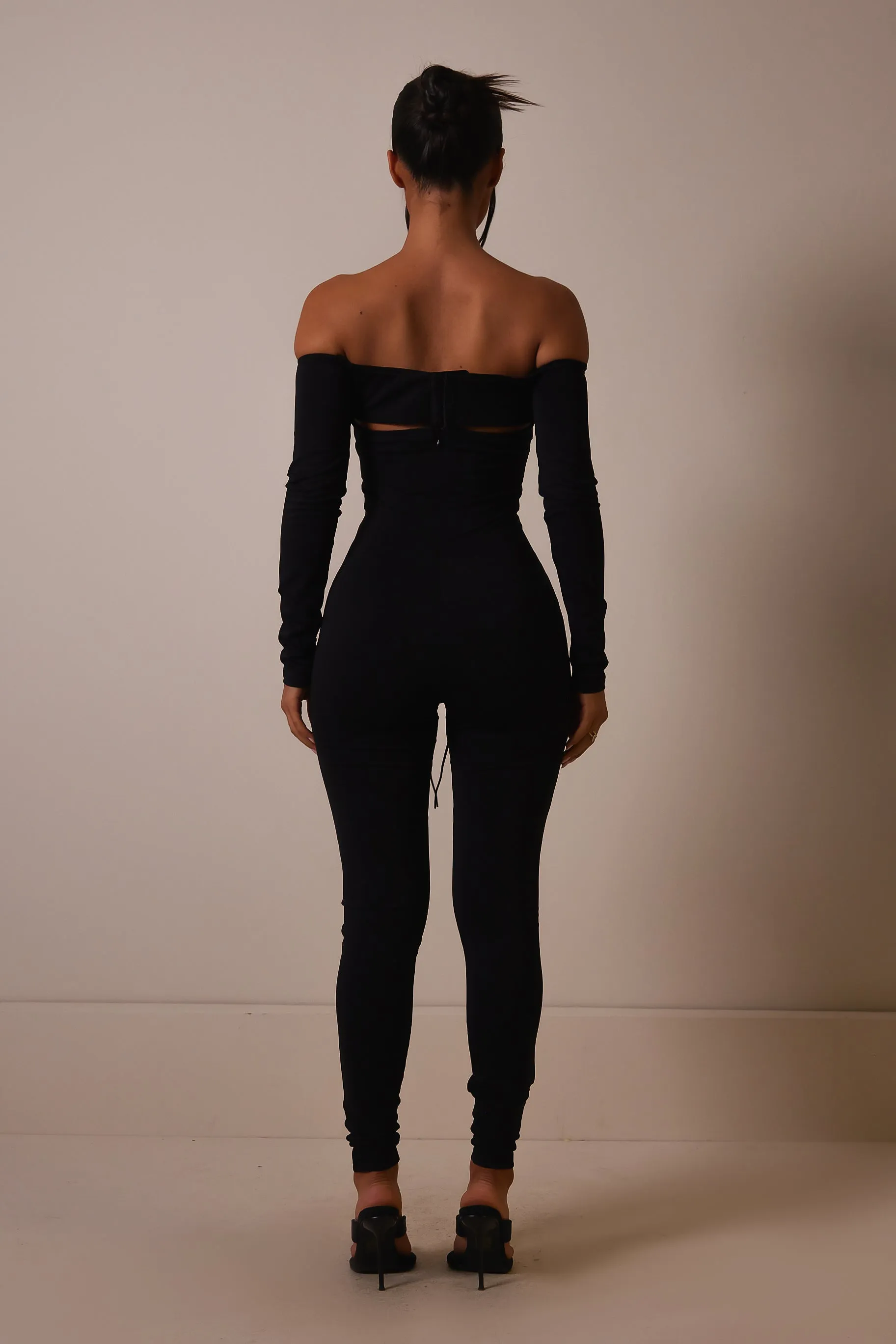 The Cut out lace up jumpsuit- Black sold by MARS THE LABEL product image thumbnail 3