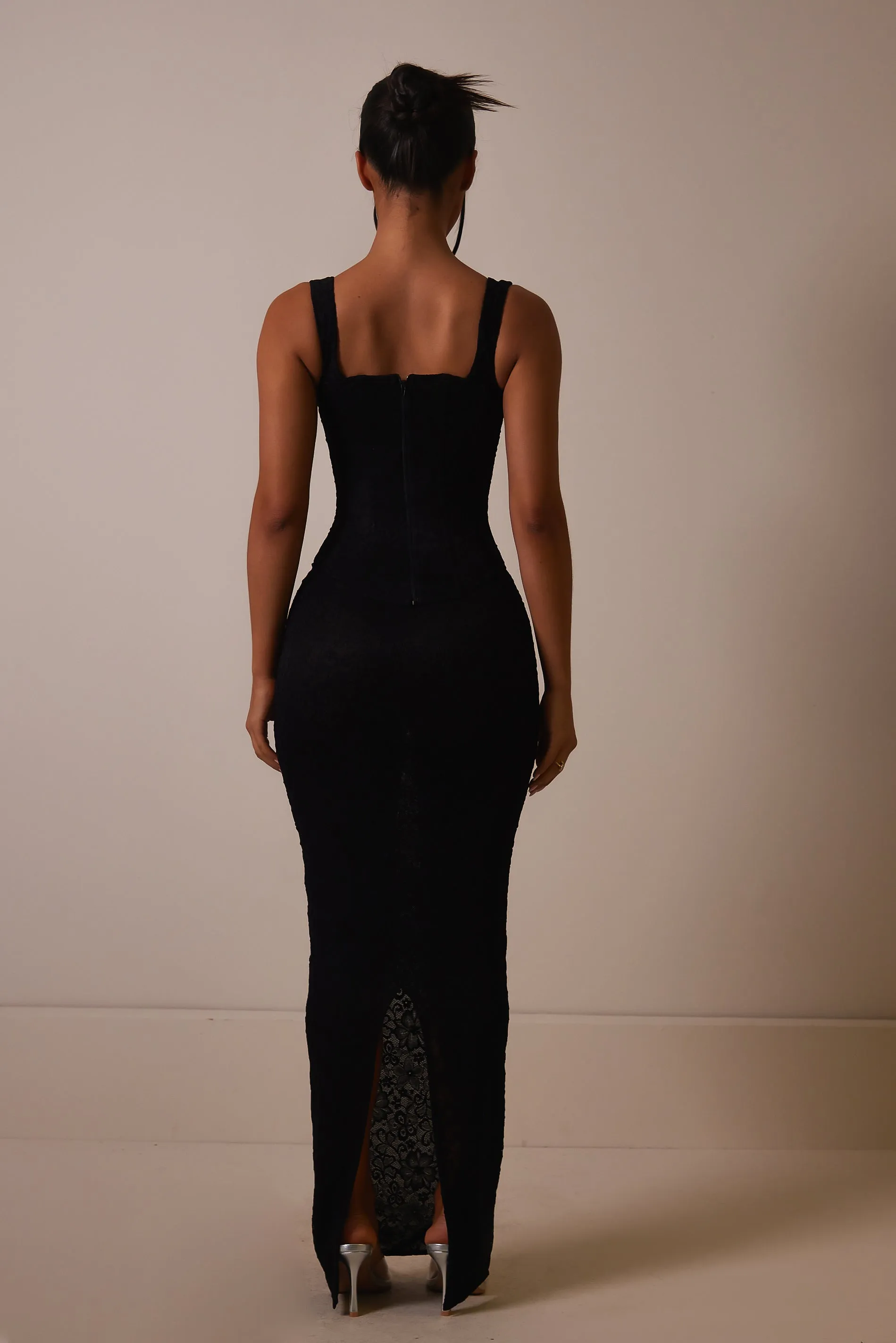 Lace cup corset maxi set Black sold by MARS THE LABEL product image thumbnail 4