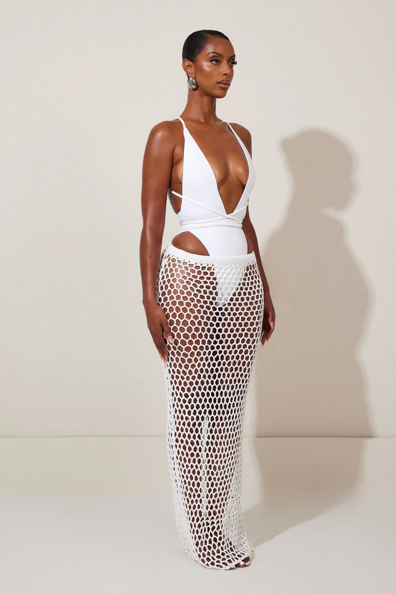 The Crochet Maxi Cover Up- White sold by MARS THE LABEL product image thumbnail 4