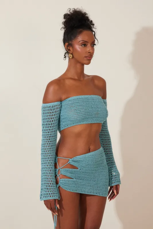 The crochet set - Teal sold by MARS THE LABEL
