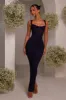 The Cinched Lace Corset Maxi Set - Navy sold by MARS THE LABEL