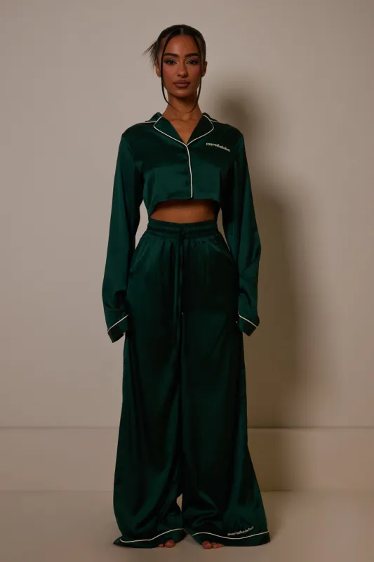 Satin pyjama set - Green sold by MARS THE LABEL