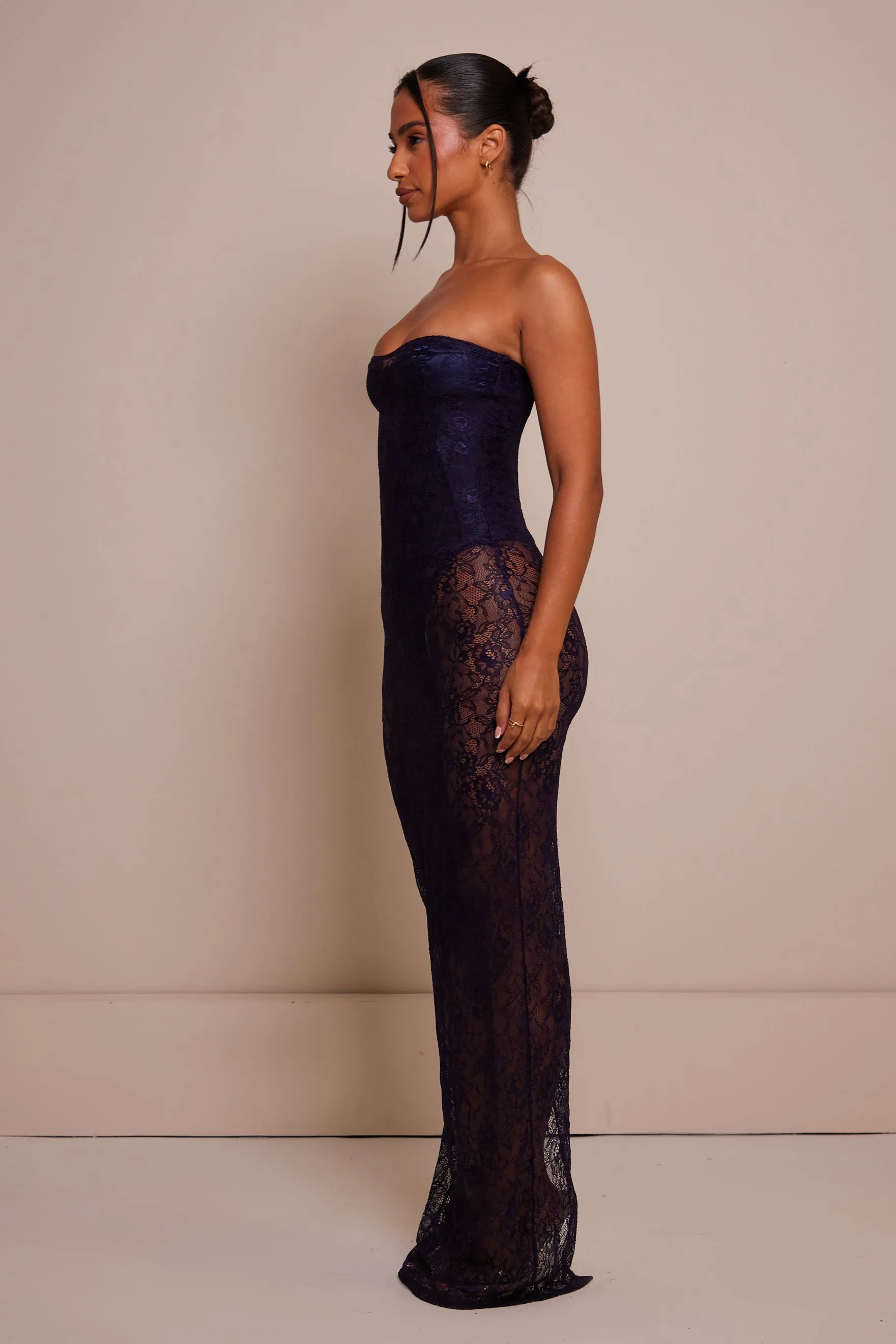 The body lace maxi dress - Navy sold by MARS THE LABEL product image thumbnail 3