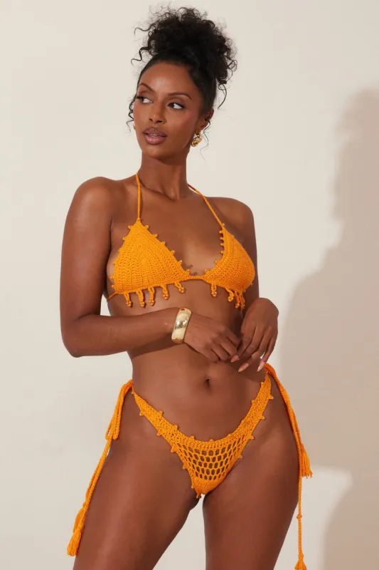 The Crochet Bikini - Orange  sold by MARS THE LABEL