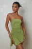 The Bandeau ruche mini- Green sold by MARS THE LABEL