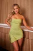 The Bandeau ruche mini- Green sold by MARS THE LABEL
